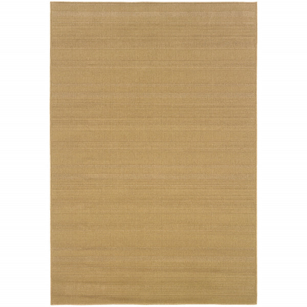 Homeroots 6' X 9' Beige Stain Resistant Indoor Outdoor Area Rug Tan Polypropylene 506949