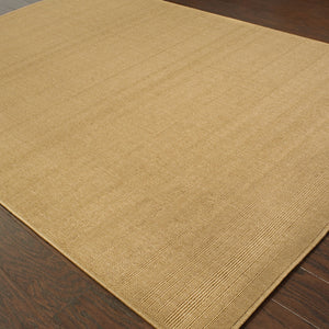 Homeroots 6' X 9' Beige Stain Resistant Indoor Outdoor Area Rug Tan Polypropylene 506949