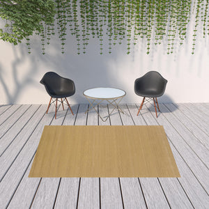 Homeroots 6' X 9' Beige Stain Resistant Indoor Outdoor Area Rug Tan Polypropylene 506949
