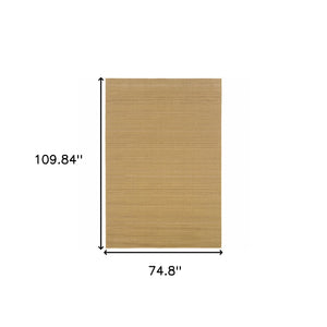 Homeroots 6' X 9' Beige Stain Resistant Indoor Outdoor Area Rug Tan Polypropylene 506949