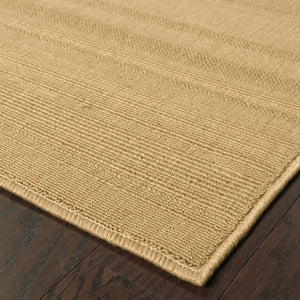 Homeroots 7' X 10' Beige Stain Resistant Indoor Outdoor Area Rug Tan Polypropylene 506950