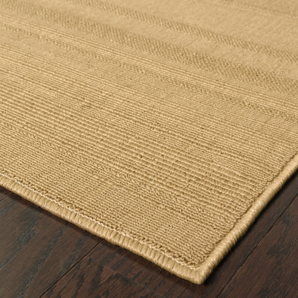 Homeroots 7' X 10' Beige Stain Resistant Indoor Outdoor Area Rug Tan Polypropylene 506950