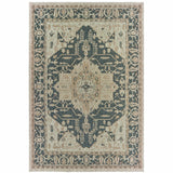 Homeroots 5' X 7' Gray Oriental Stain Resistant Indoor Outdoor Area Rug  Polypropylene 506955