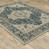 Homeroots 5' X 7' Gray Oriental Stain Resistant Indoor Outdoor Area Rug  Polypropylene 506955