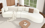 English Elm Modern Large 2-Piece Sectional Sofa With 3 Pillows,For Living Room, Bedroom