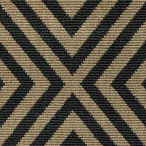 Homeroots 8' X 8' Black And Tan Round Geometric Stain Resistant Indoor Outdoor Area Rug  Polypropylene 507012