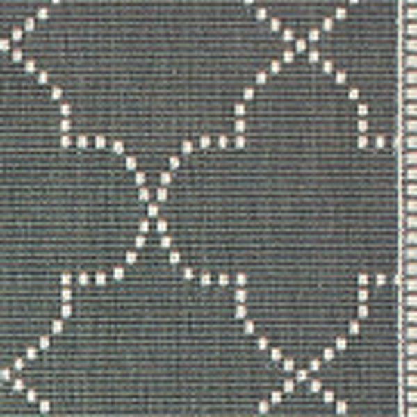HomeRoots 5' Modern Geometric Stain Resistant Area Rug for Indoor and Outdoor Use - Durable and Stylish Design Grey/ Ivory 7'10" x 10'10" 507055