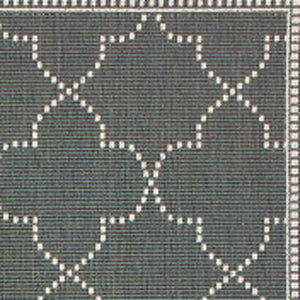 HomeRoots 5' Modern Geometric Stain Resistant Area Rug for Indoor and Outdoor Use - Durable and Stylish Design Grey/ Ivory 7'10" x 10'10" 507055