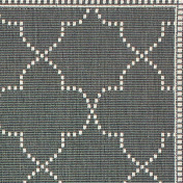 HomeRoots 5' Modern Geometric Stain Resistant Area Rug for Indoor and Outdoor Use - Durable and Stylish Design Grey/ Ivory 7'10" x 10'10" 507055