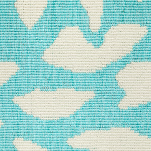 HomeRoots 5' Blue and Ivory Floral Area Rug – Stain Resistant, Durable Design for Indoor and Outdoor Spaces 7'10" Round 507092