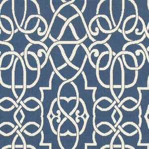 HomeRoots 5' Blue and Ivory Geometric Area Rug – Stain Resistant, Stylish Design for High-Traffic Spaces 8'6" x 13' 507107