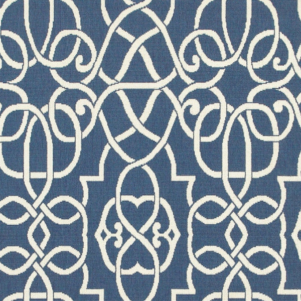 HomeRoots 5' Blue and Ivory Geometric Area Rug – Stain Resistant, Stylish Design for High-Traffic Spaces 8'6" x 13' 507107