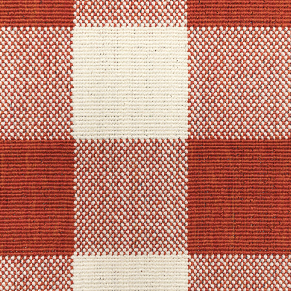 Homeroots 7' X 10' Red And Ivory Geometric Stain Resistant Indoor Outdoor Area Rug Red,Ivory Polypropylene 507129