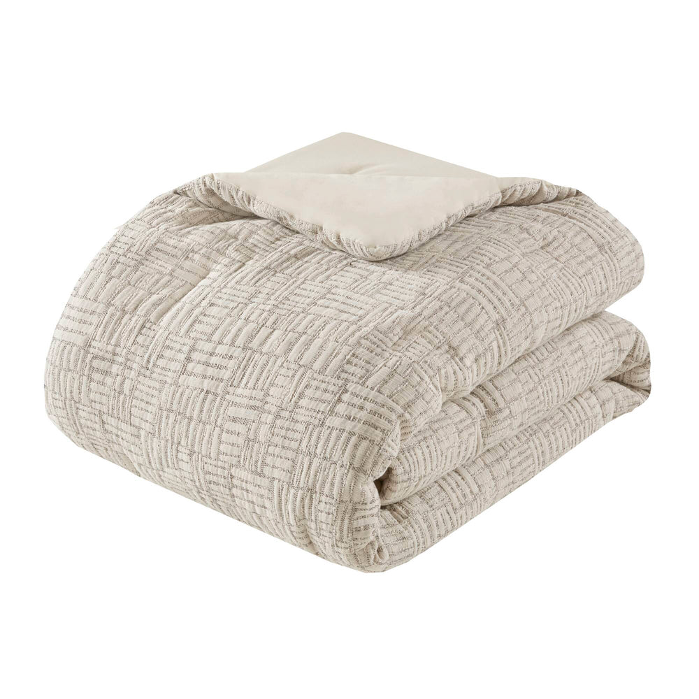 English Elm 3 Pcs King/Cal King Oversized Cotton Matelassé Comforter Set - Luxurious Natural Bedding Ensemble B035P319202