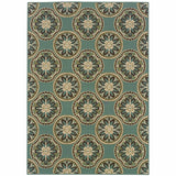 Stylish Stain Resistant Outdoor Rug - Floral Brown & Ivory Design for Indoor or Outdoor Elegance