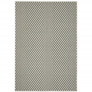 HomeRoots 5' Geometric Beige Area Rug – Durable, Stain Resistant Design for Indoor & Outdoor Spaces, Easy Care 5'3" x 7'3" 507490