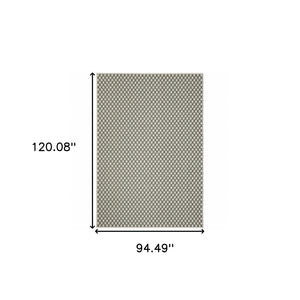 HomeRoots 5' Geometric Beige Area Rug – Durable, Stain Resistant Design for Indoor & Outdoor Spaces, Easy Care 7'10" x 10' 507492