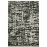 Homeroots 8' X 10' Beige And Black Abstract Stain Resistant Indoor Outdoor Area Rug  Polypropylene 507498