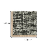 Homeroots 10' X 13' Beige And Black Abstract Stain Resistant Indoor Outdoor Area Rug  Polypropylene 507499