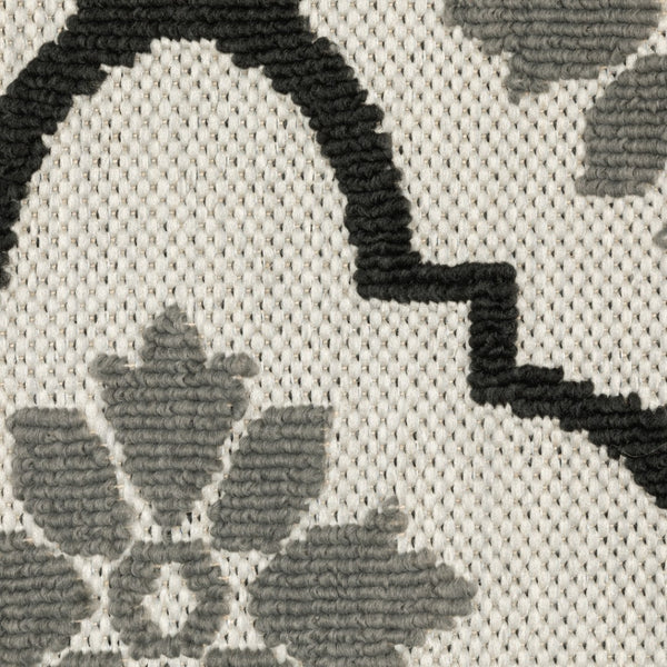 HomeRoots 5' X 7' Beige and Black Geometric Area Rug – Stylish, Stain-Resistant Design for Indoor & Outdoor Spaces 7'10" x 10' 507510