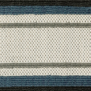 HomeRoots 5' Blue and Beige Geometric Indoor-Outdoor Area Rug – Durable, Stain-Resistant, Easy-Care Design 5'3" x 7'3" 507520