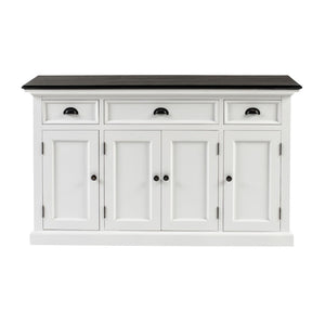 HomeRoots 60" Elegant Solid Wood Buffet Table with Stylish Two-Tone Finish and Ample Storage for Any Space 507534
