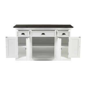 HomeRoots 60" Elegant Solid Wood Buffet Table with Stylish Two-Tone Finish and Ample Storage for Any Space 507534