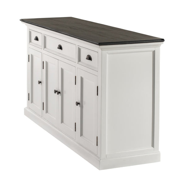 HomeRoots 60" Elegant Solid Wood Buffet Table with Stylish Two-Tone Finish and Ample Storage for Any Space 507534