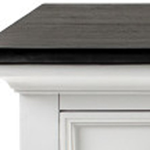 HomeRoots 60" Elegant Solid Wood Buffet Table with Stylish Two-Tone Finish and Ample Storage for Any Space 507534