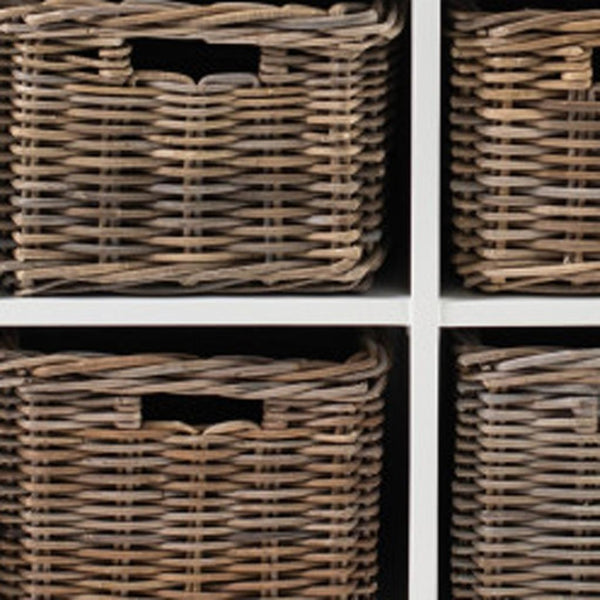 HomeRoots 66" Solid Wood Buffet Table with Four Drawers & Two Doors - Elegant Two-Tone Storage Solution 507537