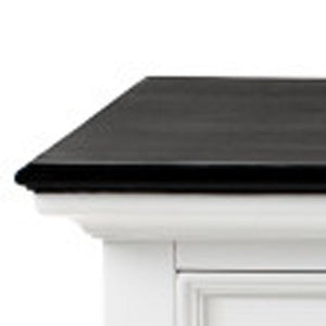 HomeRoots 74" Solid Wood Buffet Table in Black & White – Stylish Storage Solution for Any Room Décor 507538