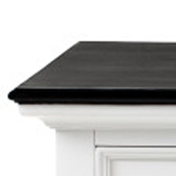 HomeRoots 74" Solid Wood Buffet Table in Black & White – Stylish Storage Solution for Any Room Décor 507538