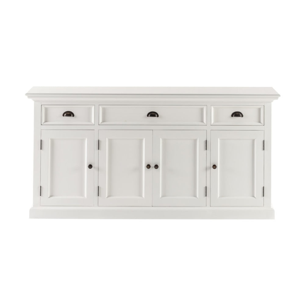 HomeRoots 32" Versatile White Solid Wood Utility Cabinet – Stylish Storage Solution for Any Room Space! 507539