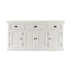 HomeRoots 32" Versatile White Solid Wood Utility Cabinet – Stylish Storage Solution for Any Room Space! 507539