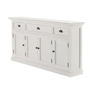 HomeRoots 32" Versatile White Solid Wood Utility Cabinet – Stylish Storage Solution for Any Room Space! 507539
