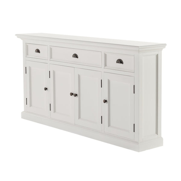 HomeRoots 32" Versatile White Solid Wood Utility Cabinet – Stylish Storage Solution for Any Room Space! 507539