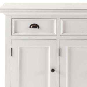 HomeRoots 32" Versatile White Solid Wood Utility Cabinet – Stylish Storage Solution for Any Room Space! 507539