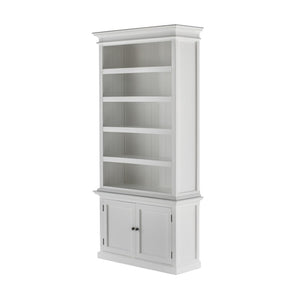 HomeRoots 91" White Solid Wood Utility Cabinet with Adjustable Shelves – Stylish Storage for Every Space 507540