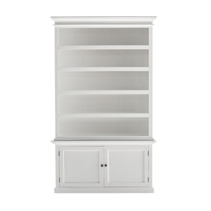 HomeRoots 91" White Solid Wood Pantry Cabinet – Stylish Storage Solution for Dining, Kitchen, and More! 507541