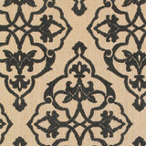 Homeroots 5' X 8' Beige And Black Medallion Stain Resistant Indoor Outdoor Area Rug  Polypropylene 507556