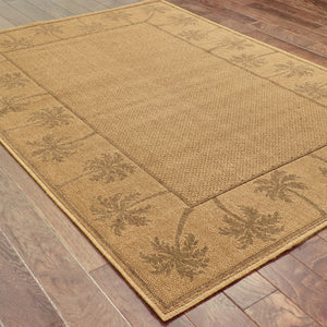 Homeroots 9' X 13' Beige Stain Resistant Indoor Outdoor Area Rug Beige,Tan Polypropylene 507633
