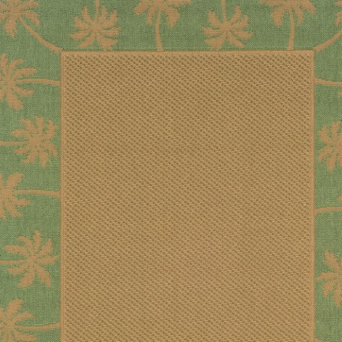 Homeroots 4' X 6' Stain Resistant Indoor Outdoor Area Rug - Stylish, Durable, Perfect For Homes With Kids & Pets Beige,Green Polypropylene 507637