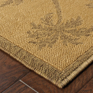 Homeroots 5' X 8' Tan Stain Resistant Indoor Outdoor Area Rug Tan,Beige Polypropylene 507665