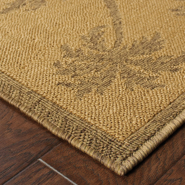Homeroots 5' X 8' Tan Stain Resistant Indoor Outdoor Area Rug Tan,Beige Polypropylene 507665