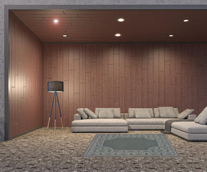 Homeroots 5' X 8' Gray And Ivory Stain Resistant Indoor Outdoor Area Rug Grey,Ivory Polypropylene 507689