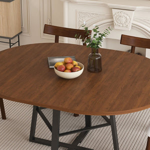 English Elm 59-inch Expandable Glass Top Dining Set Seats 8 with Upholstered Chairs X-base W2700S00112