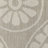 Homeroots 5' X 7' Gray And Ivory Geometric Stain Resistant Indoor Outdoor Area Rug  Polypropylene 507771