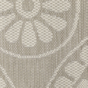 HomeRoots 7' Gray and Ivory Geometric Area Rug – Stain Resistant Indoor/Outdoor Rug for Modern Living Spaces 6'7" x 9'2" 507772