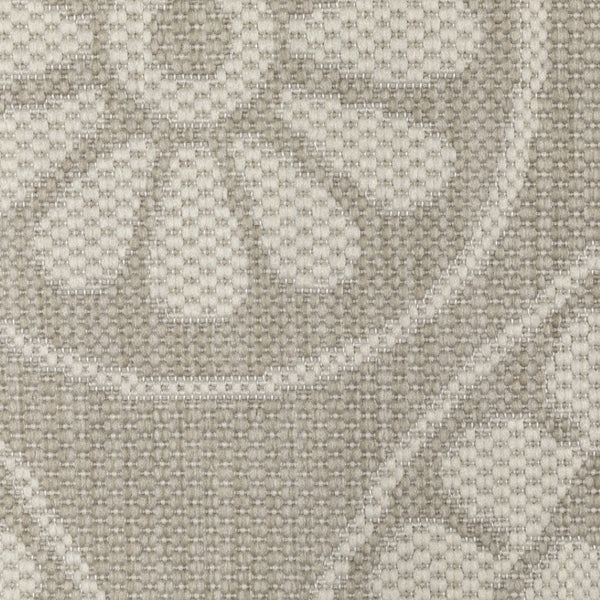 HomeRoots 7' Gray and Ivory Geometric Area Rug – Stain Resistant Indoor/Outdoor Rug for Modern Living Spaces 7'10" x 10' 507773