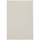 Stylish Gray and Ivory Geometric Stain Resistant Outdoor Rug for Indoor Spaces and Patios